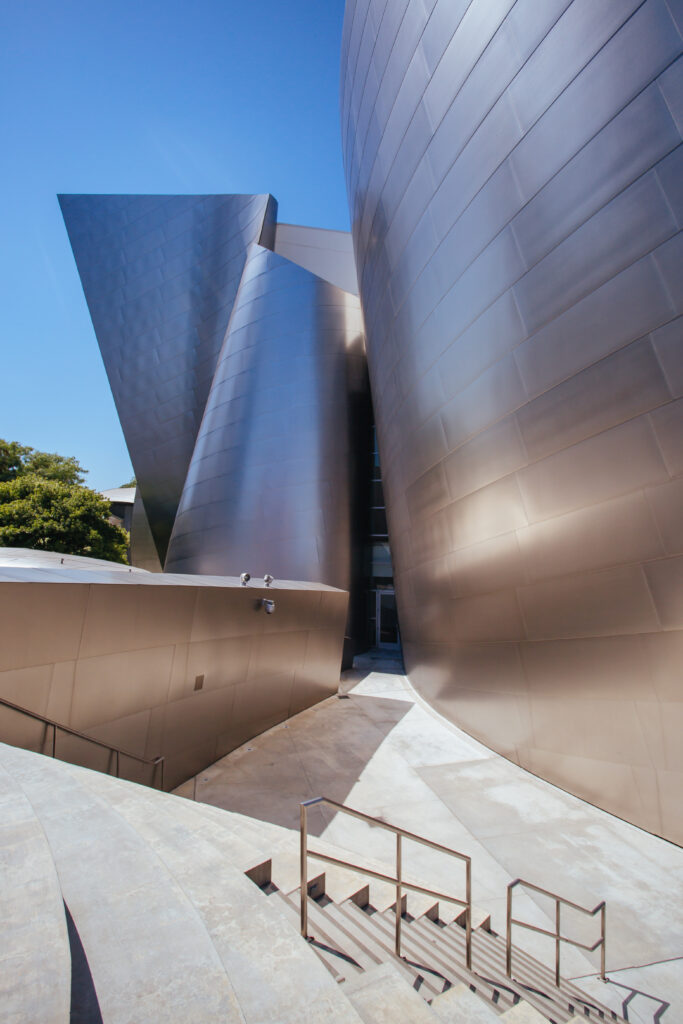 Los Angeles, USA - July 14th 2014: Walt Disney Concert hall is a concert hall that houses the Los Angeles Philharmonic Orchestra and is a design by architect Frank Gehry.